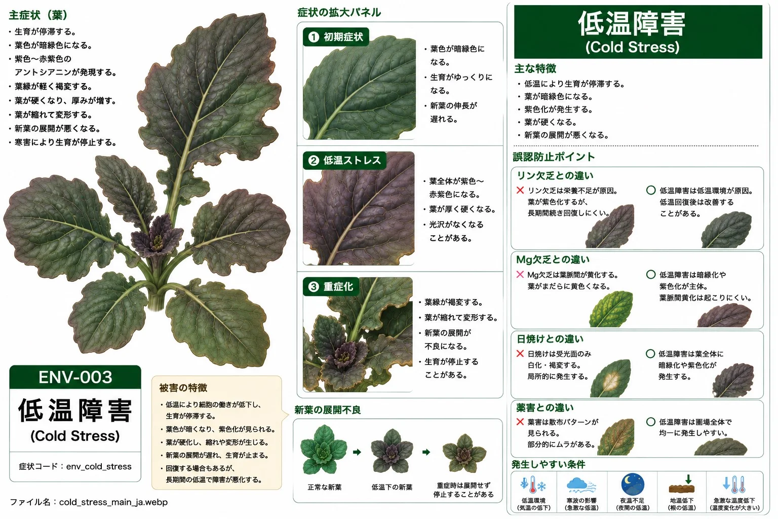 トマトの低温障害