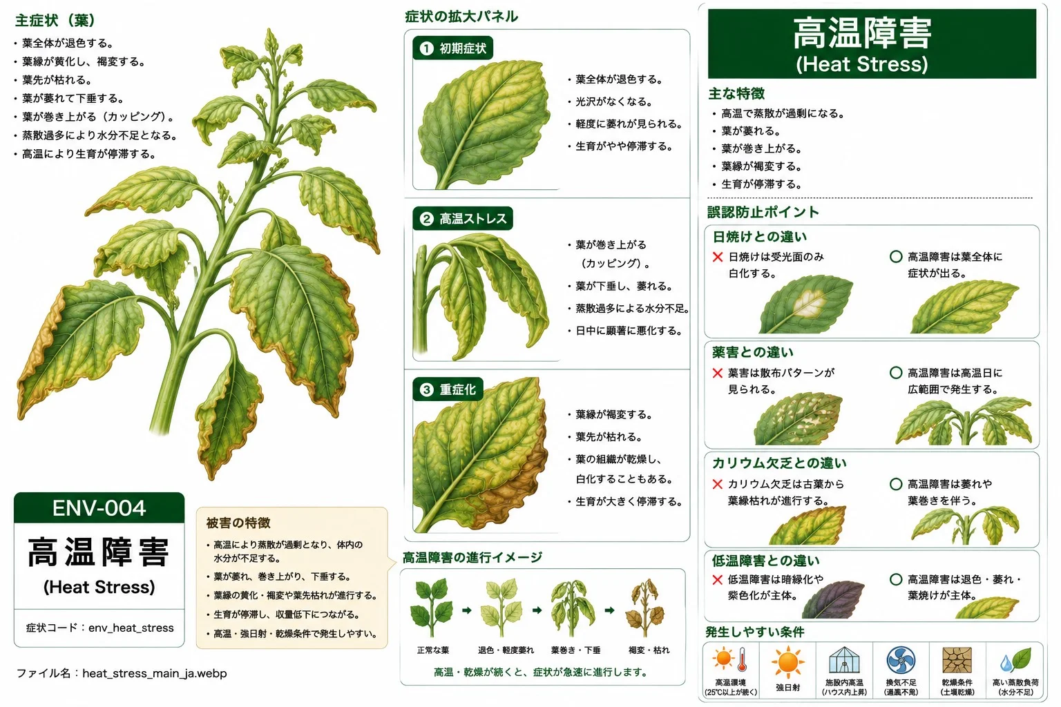 トマトの高温障害